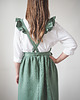 fartuchy kuchenne Lniany fartuszek retro EUCALYPTUS GREEN 1