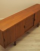 komody Sideboard tekowy z drzwiami przesuwnymi, Dania, lata 60. 2