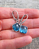 kolczyki z kamieniami Kolczyki Blue topaz 4