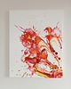 obrazy Pomarańczowe Kwiaty 50x60 cm obraz abstrakcyjny ręcznie malowany 2