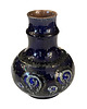 wazony Kobaltowy ceramiczny wazon Strehla Keramik, Niemcy lata 60. 8