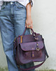 torby na ramię Oryginalna skórzana torebka w śliwkowym kolorze od LadyBuq Art 3