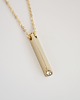 złote naszyjniki Gold Plated Vertical Rhinestone Bar Necklace 4
