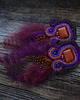 kolczyki soutache Kolczyki soutache z piórkami  3