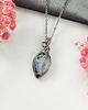 wisiory Naszyjnik Kamień Księżycowy stal chirurgiczna wisiorek handmade wirewrapping 2