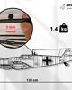 Ozdoby na ścianę Messerschmitt Bf 109 metalowa ozdoba na ścianę 3D 8