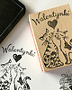 stemple Koty na Walentynki - drewniany stempel 2