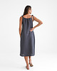 sukienki midi damskie Lniana Sukienka FLORA MIDI charcoal 4