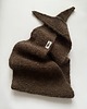szale damskie Chocolate brown alpaca hand knitted scarf. 8