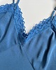 topy damskie Jedwabny top z koronką i regulowanymi ramiączkami Blue 1