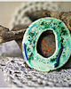 wisiory Wisior ceramiczny "0" w zieleniach, dwustronny 1