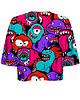 t-shirt damskie DR.CROW T-shirt Krótki CROP Colorful Monsters 1