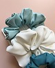 gumki do włosów Zestaw 3 scrunchies - Lagoon, White & Celadia 3