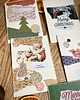 kartki scrapbooking Retro, kolażowe kartki świąteczne - zestaw 5 szt 1