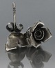 kolczyki wire wrapping Różyczki - sztyfy 1