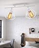 lampy wiszące Czarna lampa sufitowa na listwie z regulowanymi kloszami HOUSTON LOFT 1