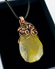 wisiory Wisiorek wire wrapping z żółtymi agatami 1