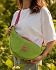 saszetka nerka Welurowa torebka crossbody Zielone Jabłuszko 3