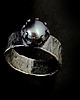 pierścionki srebrne Dark pearl 1