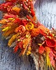 wianki Wianek jesienny pomarańczowy,  autumn wreath, wieniec z suszu, 45 cm 3