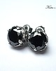 kolczyki wire wrapping Koronkowe - black  sztyfty 1