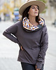 bluza z kapturem damska Nublouse - Bluza z kominem cappuccino 8