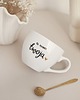 kubki Biały Kubek Porcelanowy 500 ml - Napis Na Zawsze Twoja ze Złotym Sercem dla P 1