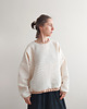 bluza bez kaptura damska Bluza Wafel "W_04" cream 1