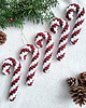 ozdoby choinkowe Zestaw 5 szt. Laska Cukrowa - Ozdoby choinkowe bordowy+biały 1