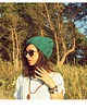 czapki damskie Czapka beanie leśna zieleń 3