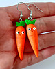 kolczyki z masy plastycznej Śmieszne Kolczyki Marchewki 1
