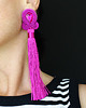 kolczyki soutache Fuksja- kolczyki sutasz z chwostami 1