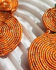 kolczyki soutache Kolczyki pomarańczowo złote koła bardzo lekkie 2