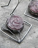 kolczyki wire wrapping Lepidolit - kwiaty  -  romby    -  kolczyki 3