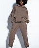 komplety damskie Dres damski oversize  F1816 BRĄZOWY 1