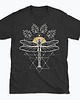 t-shirty męskie Koszulka - Święta geometria - Ważka z gwiezdnym ornamentem 1