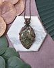 wisiory Miedziany wisiorek wire wrapping z prehnitem #410 1
