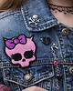 naszywki na ubrania Naszywka naprasowanka CZASZKA MONSTER HIGH termo haft 6,6 x 5,8cm 2