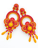 kolczyki soutache Kolorowe duże koła kolczyki 2