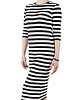 sukienki midi damskie Sukienka tuba MIDI STRIPED DRESS 2