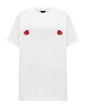 t-shirt damskie T-shirt Voila Biały Maki 1
