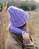 czapki damskie Wełniana czapka zimowa peruvian WOOLY fiolet 3