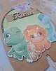 kartki scrapbooking Kartka na roczek dla chłopca (dinozaury) 1