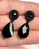 kolczyki swarovski Kol II, eleganckie kolczyki z onyksem, beading 2