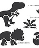 naklejki ścienne do pokoju dziecka SZABLONY MALARSKIE WIELOKROTNE 14szt. // DINOZAURY 3
