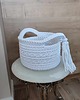 kosze do przechowywania Koszyk okrągły ze sznurka szydełkowy 22cmx15cm 2