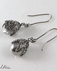 kolczyki wire wrapping Srebrne w siateczce - kolczyki (lub klipsy) 1