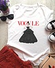 t-shirt damskie Koszulka organiczna z nadrukiem VOGULE 2