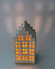 dekoracje świetlne Ceramiczny lampion na tealight Kamieniczka 3