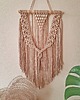 makramy Delikatna makrama boho - perełka - beżowa 1